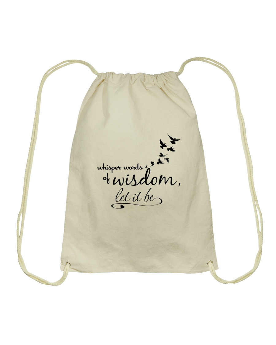 Whisper World Of Wisdom Let It Be Hippie Drawstring Bag