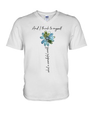 Myself What A Wonderful World V-Neck T-Shirt thumbnail