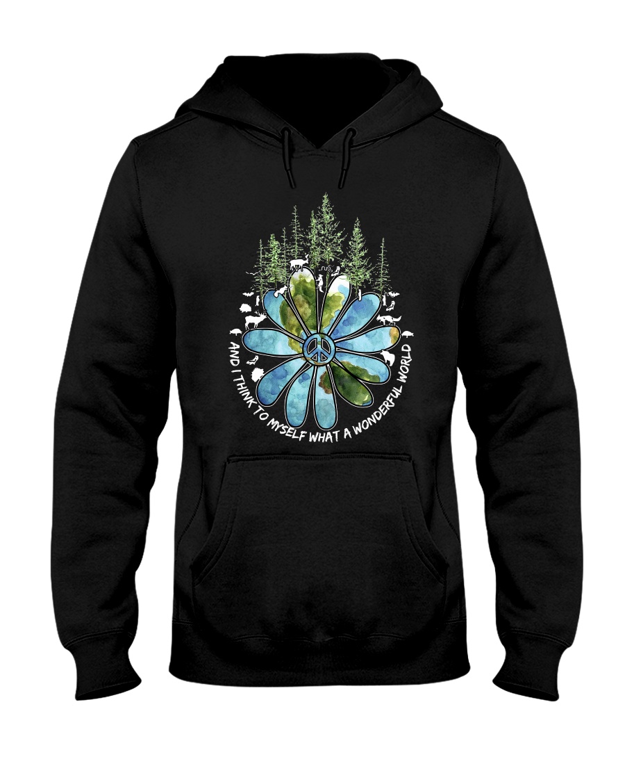 Myself What A Wonderful World Hooded Sweatshirt
