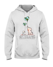 Myself What A Wonderful World Hooded Sweatshirt front
