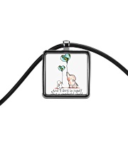 Myself What A Wonderful World Cord Rectangle Necklace thumbnail
