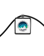 When The Night Is Cloudy Cord Rectangle Necklace thumbnail