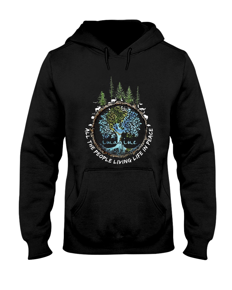 People Living Life In Peace Hooded Sweatshirt
