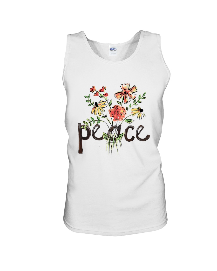 Peace Flowers Hippie Unisex Tank