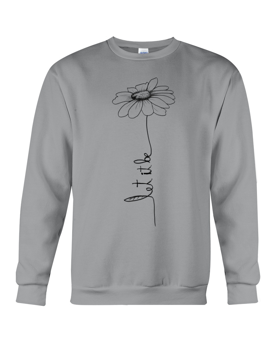 Let It Be Flower Hippie Music Crewneck Sweatshirt