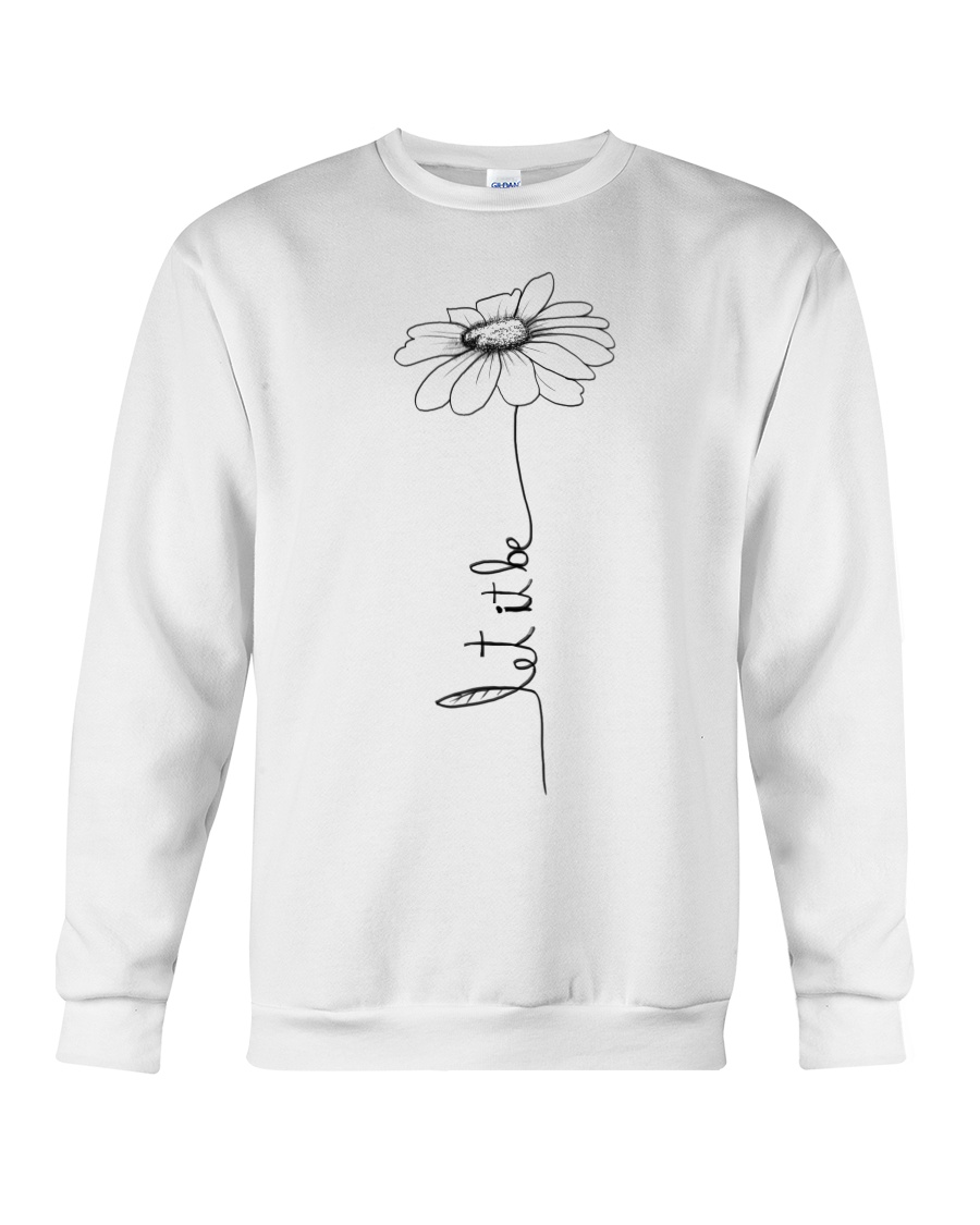 Let It Be Flower Hippie Music Crewneck Sweatshirt