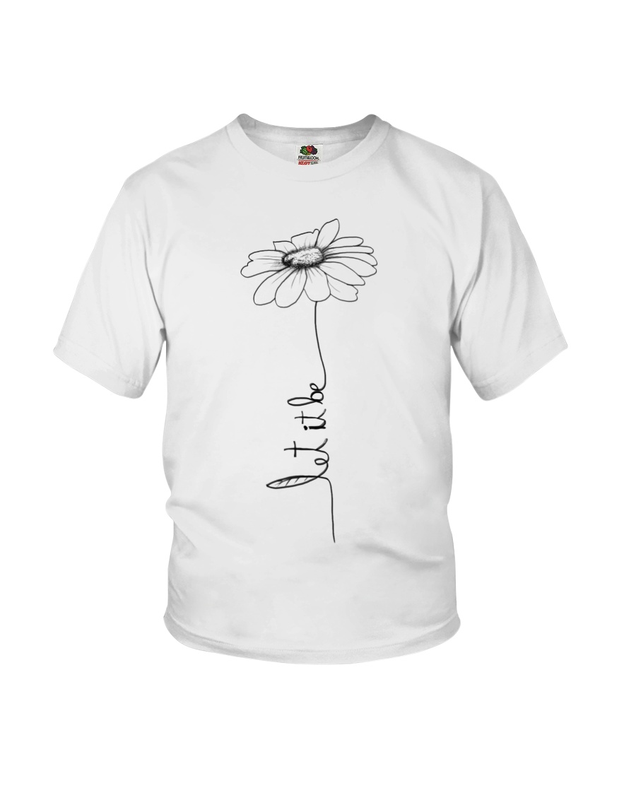 Let It Be Flower Hippie Music Youth T-Shirt