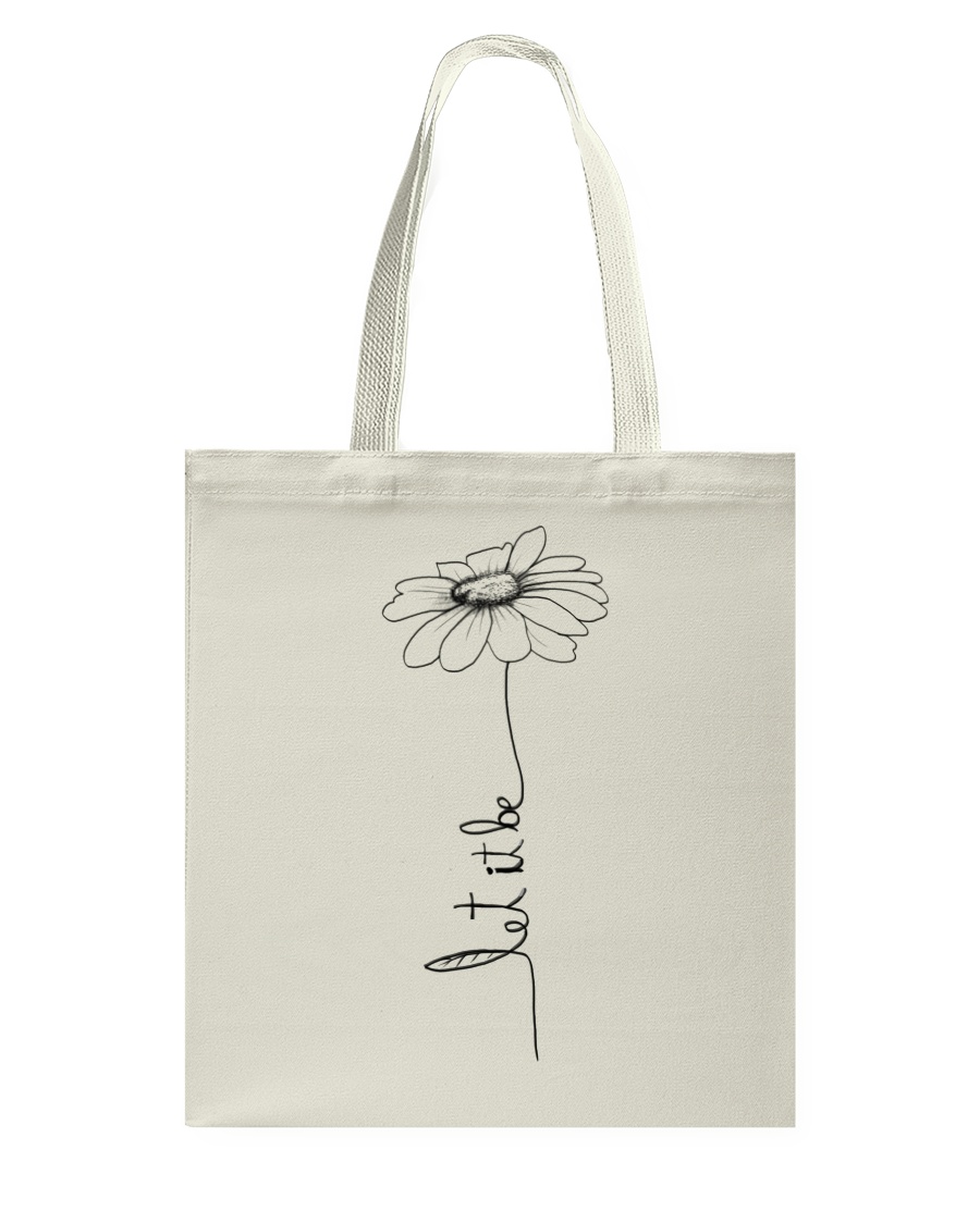 Let It Be Flower Hippie Music Tote Bag
