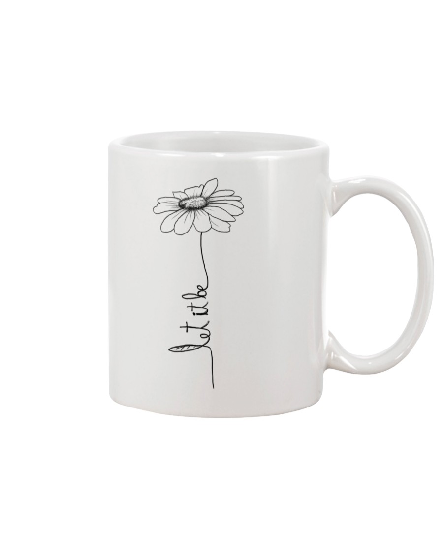 Let It Be Flower Hippie Music Mug