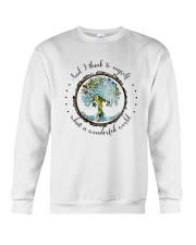 Myself What A Wonderful World Crewneck Sweatshirt thumbnail