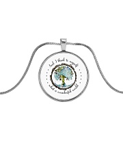 Myself What A Wonderful World Metallic Circle Necklace thumbnail