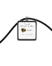 Be Kind In A World Cord Rectangle Necklace thumbnail