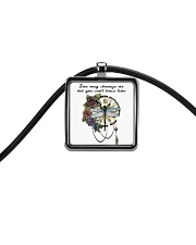 Time May Change Me Cord Rectangle Necklace thumbnail