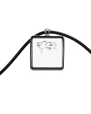 Oh Baby Baby It Is A Wild World Cord Rectangle Necklace thumbnail
