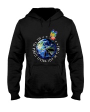 People Living Life In Peace Hooded Sweatshirt front