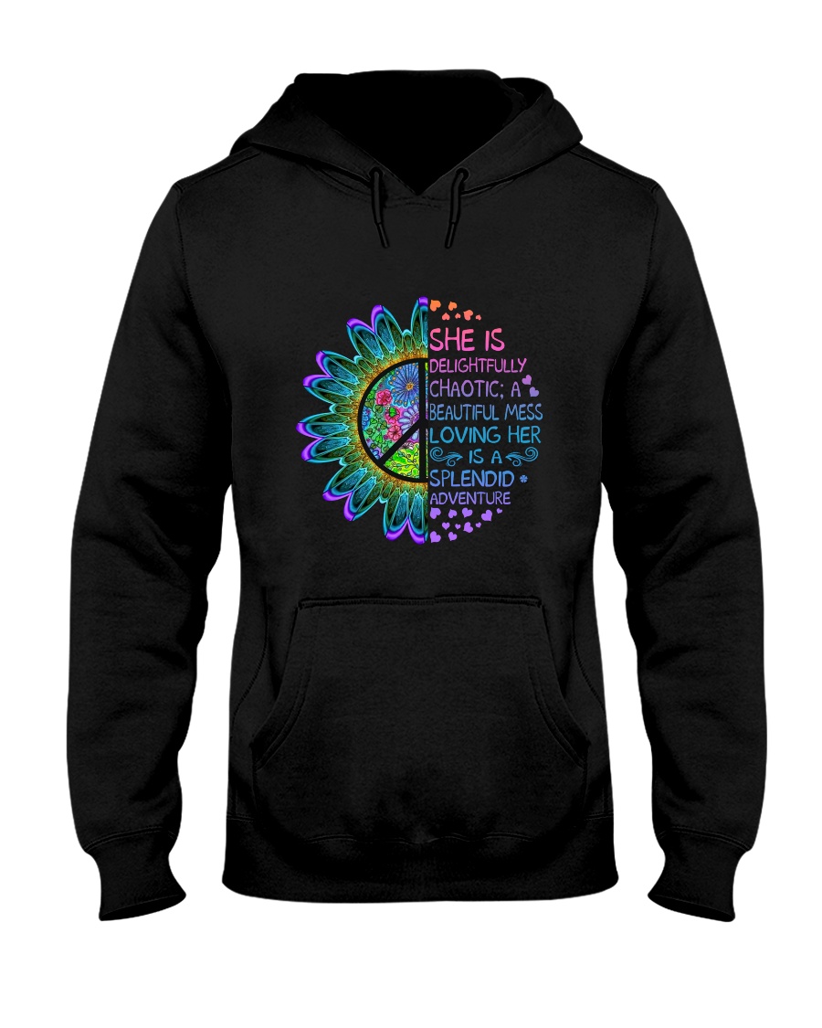 She Is Delightfully Chaotic Hooded Sweatshirt