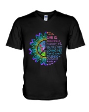 She Is Delightfully Chaotic V-Neck T-Shirt thumbnail