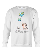Myself What A Wonderful World Crewneck Sweatshirt thumbnail