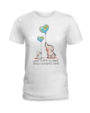 Myself What A Wonderful World Ladies T-Shirt thumbnail
