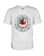 Myself What A Wonderful World V-Neck T-Shirt thumbnail