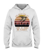 A Girl In Flight Hooded Sweatshirt front