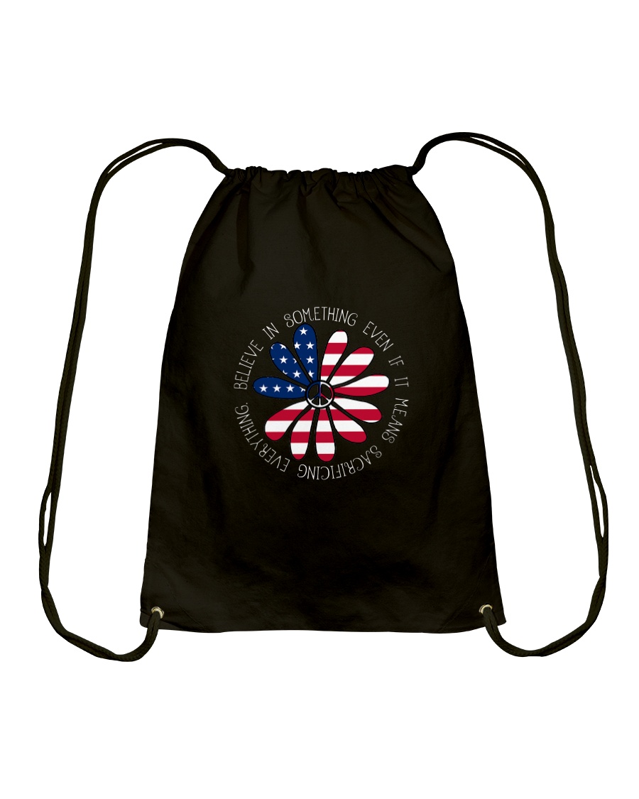 Belive In Something Hippie Drawstring Bag