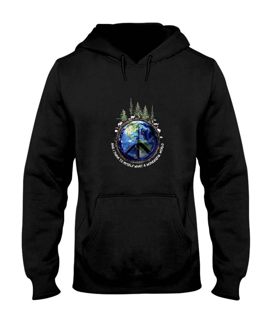 Myself What A Wonderful World Hooded Sweatshirt