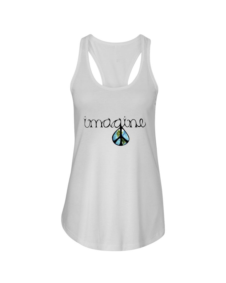 Imagine Peace Hippie Ladies Flowy Tank