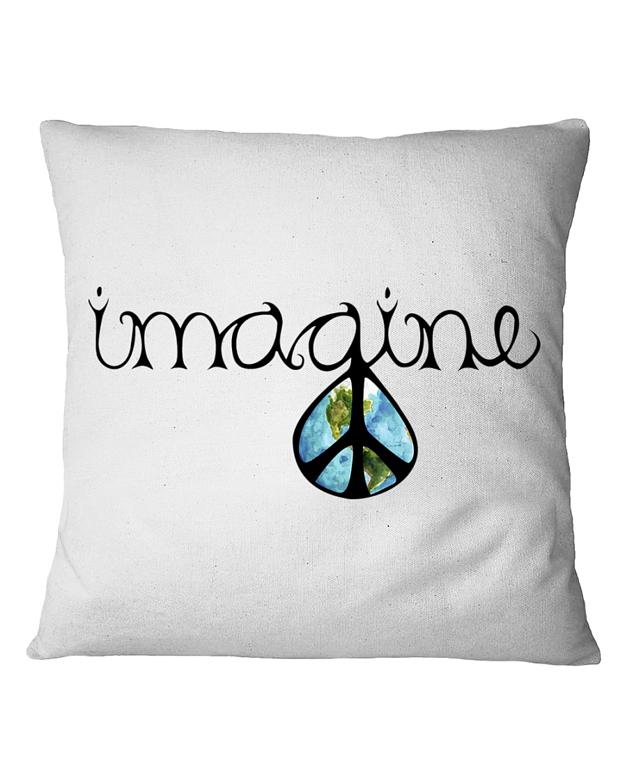 Imagine Peace Hippie Square Pillowcase