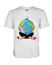 People Living Life In Peace V-Neck T-Shirt thumbnail