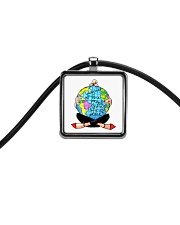 People Living Life In Peace Cord Rectangle Necklace thumbnail