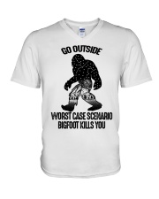 Go Outside V-Neck T-Shirt thumbnail