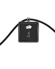 Let It Be Flowers Cord Rectangle Necklace thumbnail