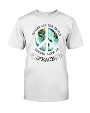 Imagine All The People Living Live In Peace Hippie Classic T-Shirt thumbnail