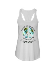 Imagine All The People Living Live In Peace Hippie Ladies Flowy Tank thumbnail