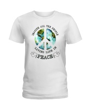 Imagine All The People Living Live In Peace Hippie Ladies T-Shirt thumbnail