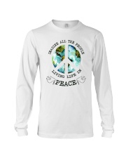Imagine All The People Living Live In Peace Hippie Long Sleeve Tee thumbnail