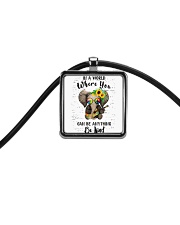 Be Kind In A World Cord Rectangle Necklace thumbnail