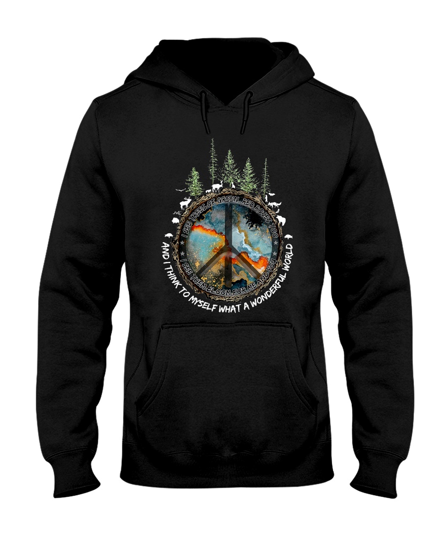 Myself What A Wonderful World 2 Hooded Sweatshirt