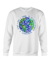 Myself What A Wonderful World Crewneck Sweatshirt thumbnail