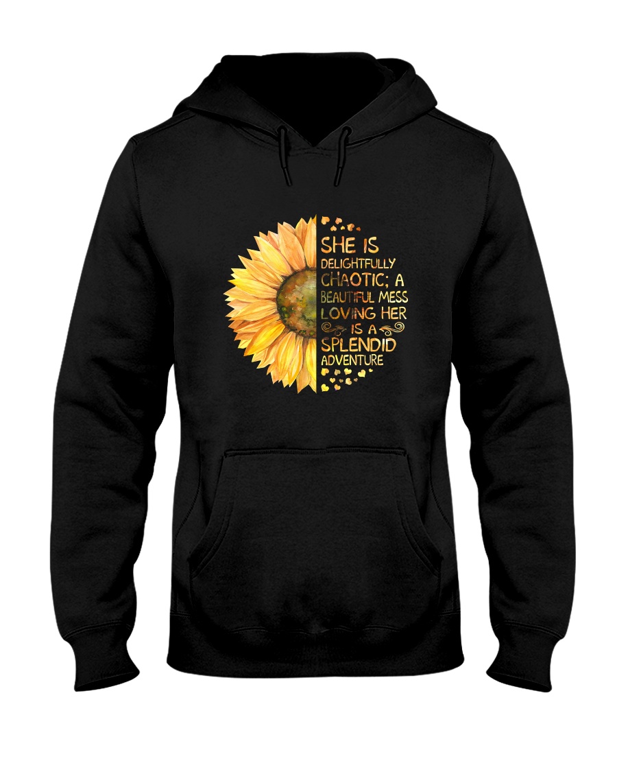 She Is Delightfully Chaotic Hooded Sweatshirt