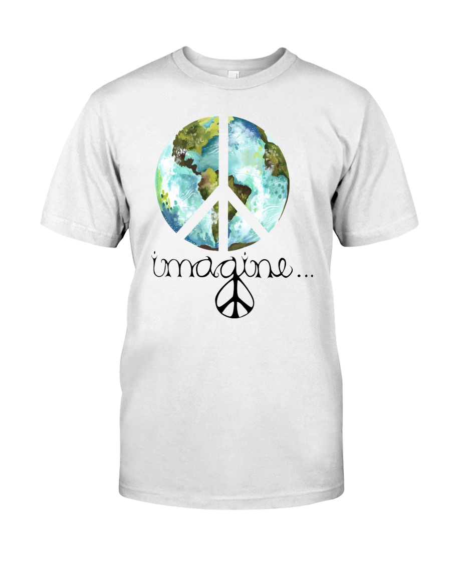 Imagine Peace Hippie Classic T-Shirt