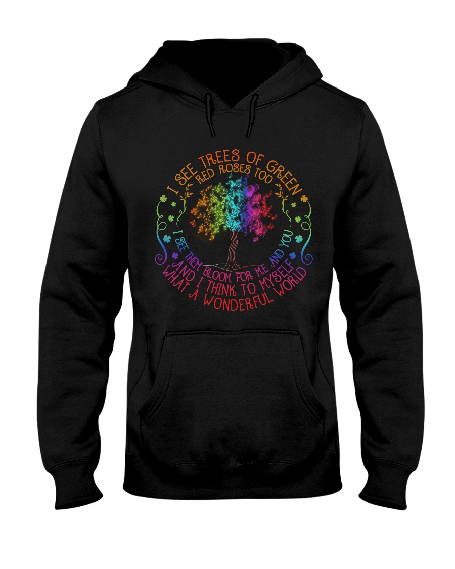 Myself What A Wonderful World Hooded Sweatshirt