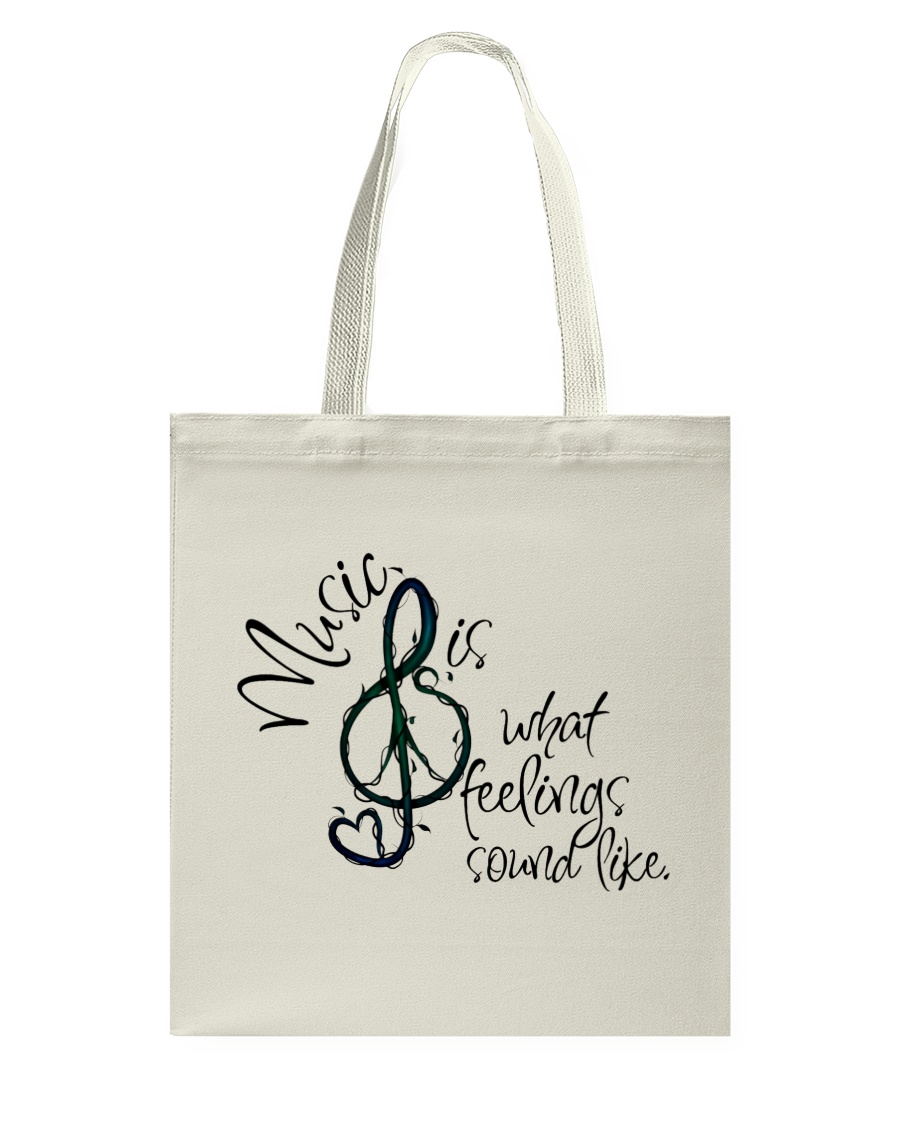 Music Is What Feelings Sound Like Hippie Tote Bag