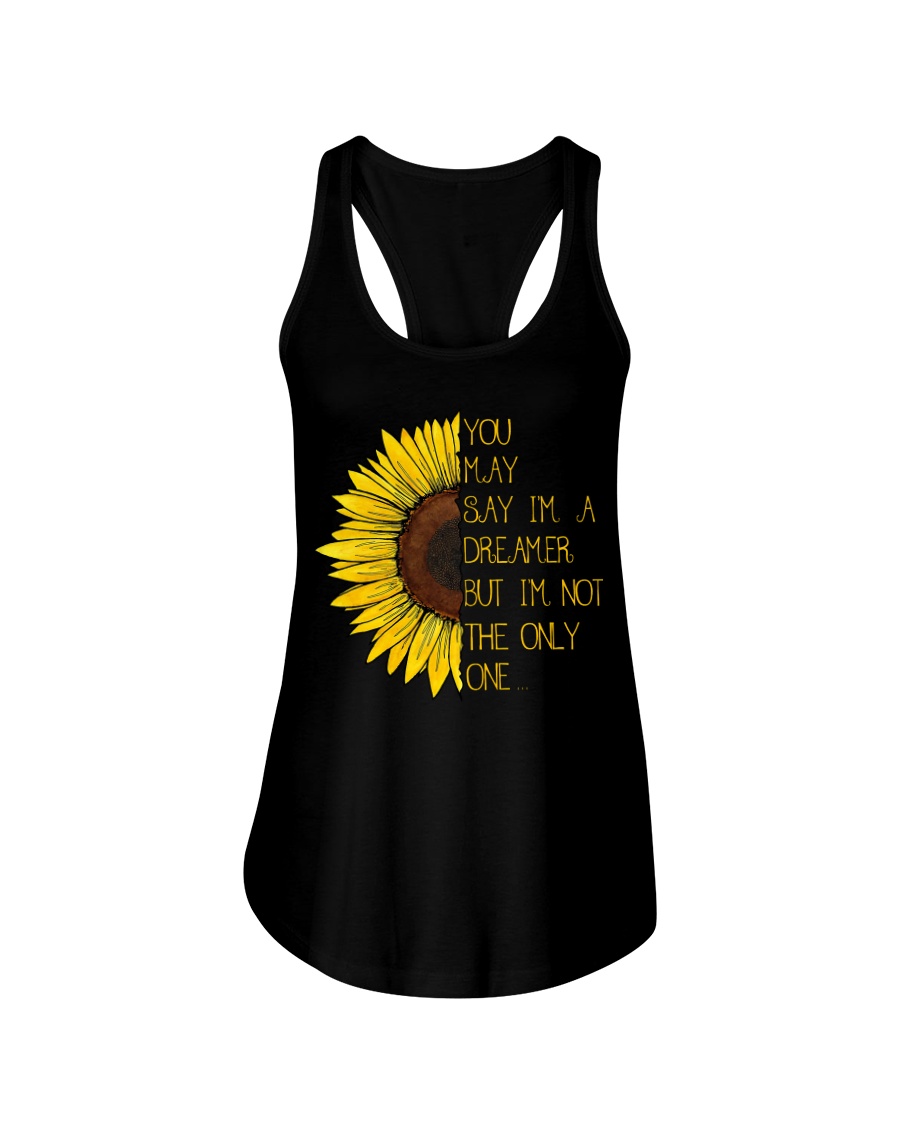 You May Say I'm A Dreamer Sun Flower Hippie Ladies Flowy Tank