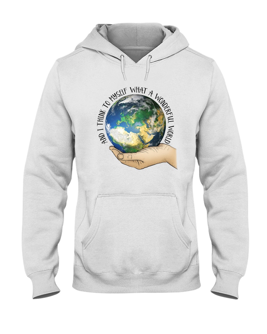 Myself What A Wonderful World Hooded Sweatshirt