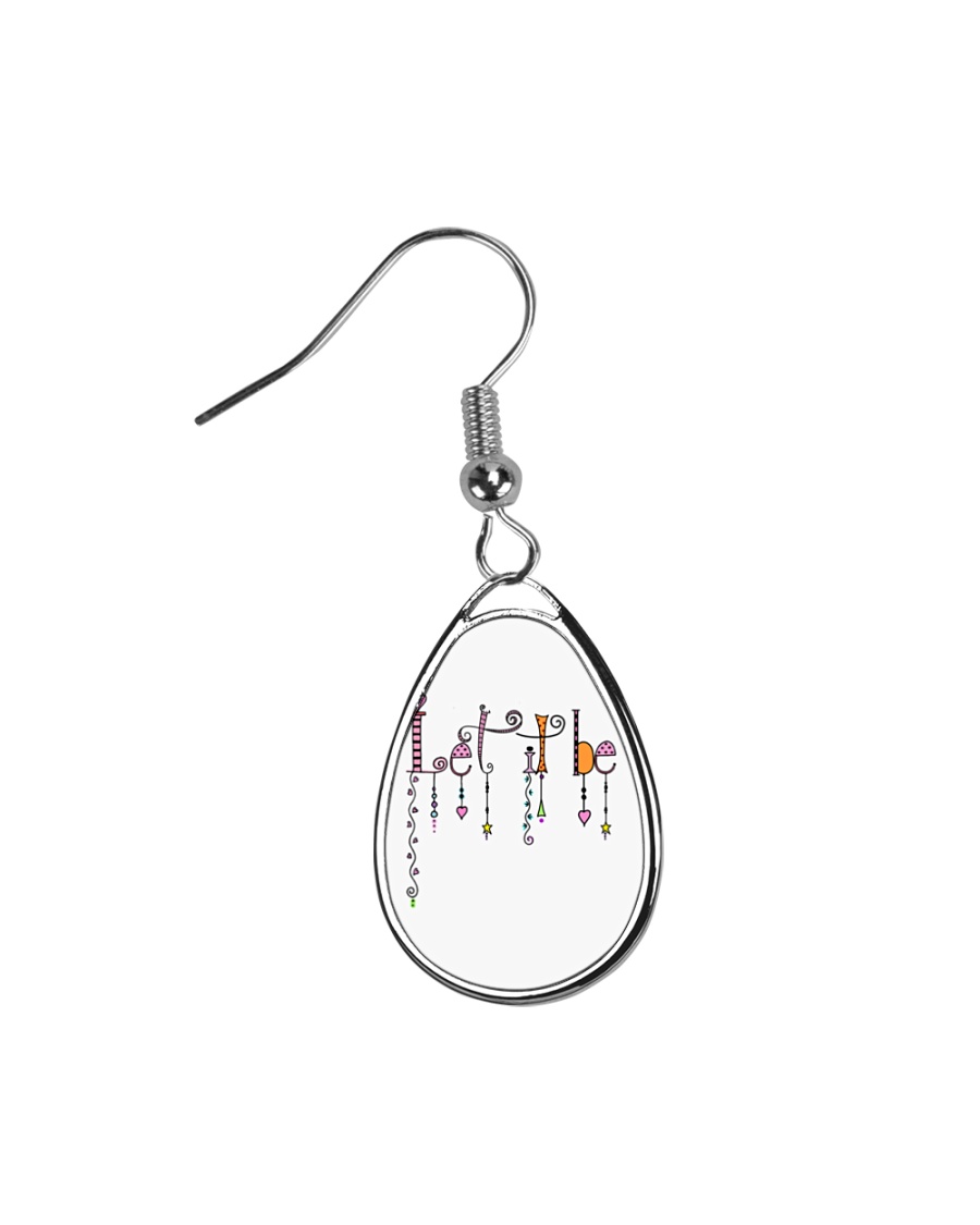 Let It Be Music Hippie Teardrop Earrings