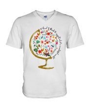 Myself What A Wonderful World V-Neck T-Shirt thumbnail