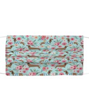 Doxie Flower Pattern Cloth face mask thumbnail