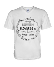 Somewhere between proverbs 31 Harley Quinn shirt V-Neck T-Shirt thumbnail
